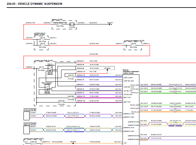 揽胜悬架电路图