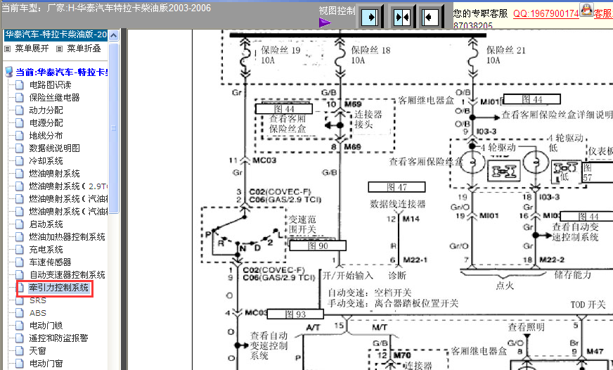 03-06年特拉卡离合器与四驱电路图