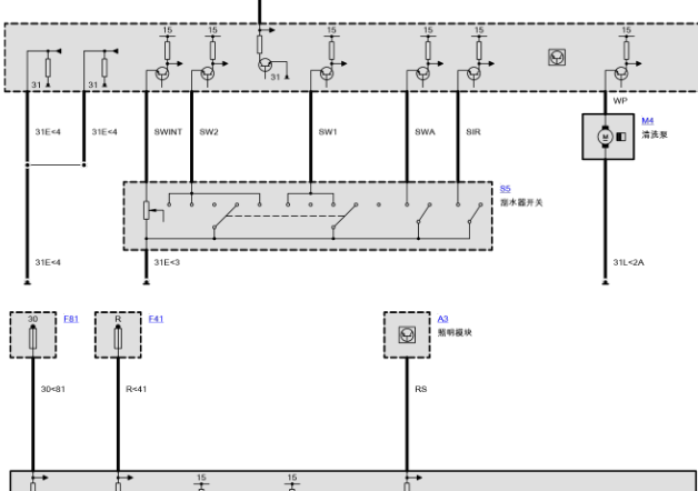 04年宝马X5雨刮线路图