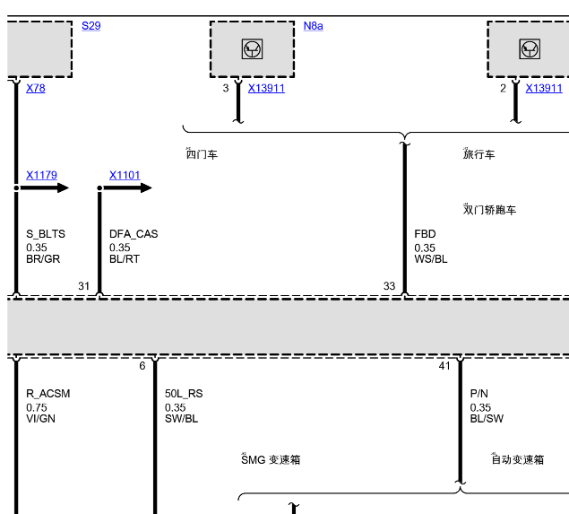 06年宝马523i CAS线路图