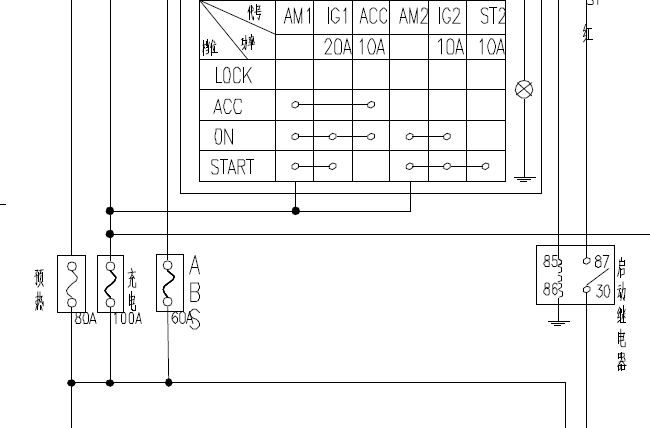 中兴CYQD80全车线路图