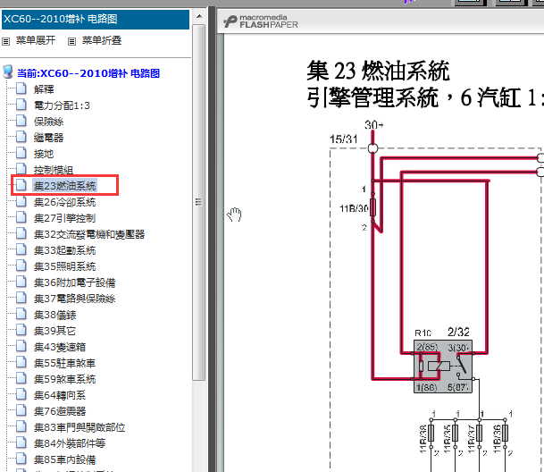 10年沃尔沃XC60发动机电路