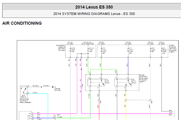 14年ES350空调线路图