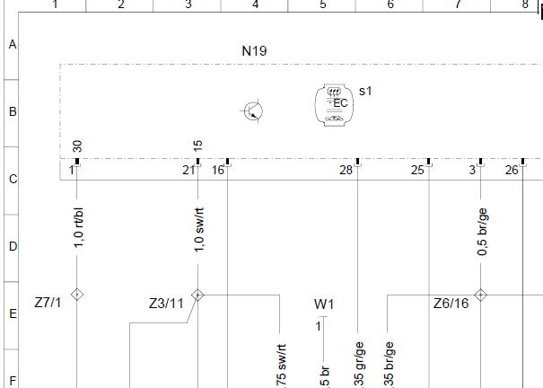 奔驰E200空调线路图