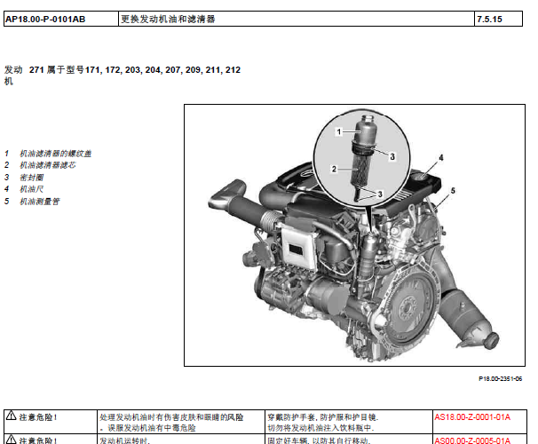 14年奔驰C260 发动机维修资料