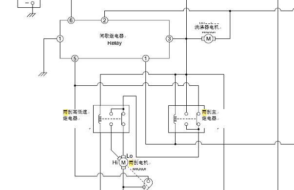 五十铃雨刮电路图