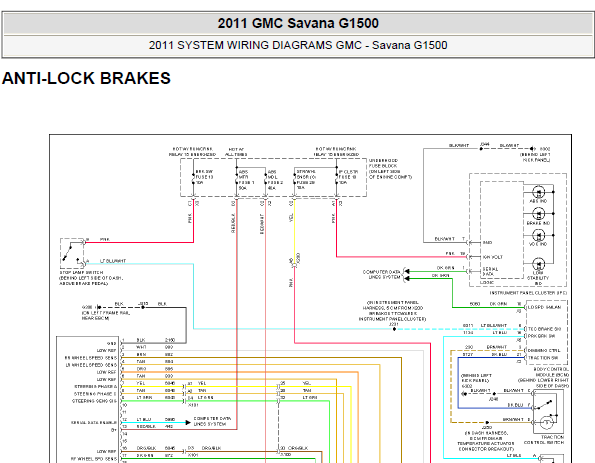 11年GMC ABS电路图