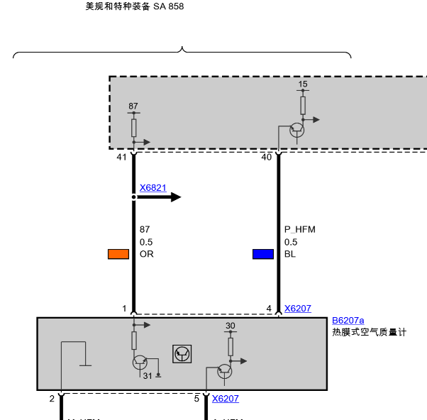 07年宝马迷你空气流量计电路