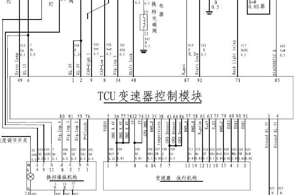 11炫丽变速箱电路图