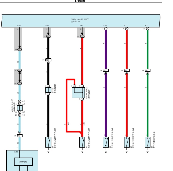 16年普拉多门锁线路图