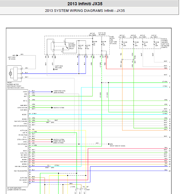 13年JX35全车线路图