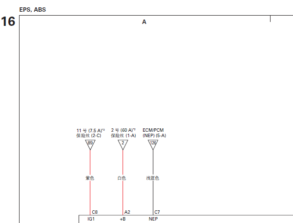11年飞度ABS电路图