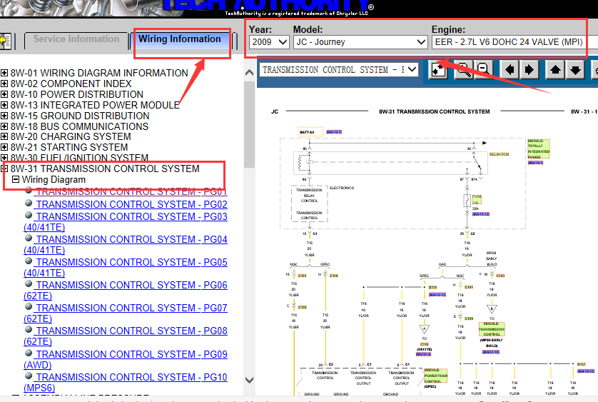 10年道奇酷威变速箱电路图