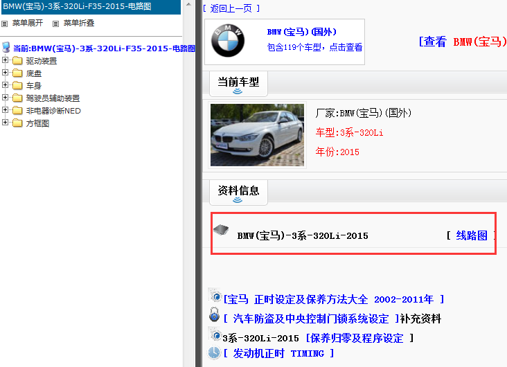 2015年宝马320LI电路图