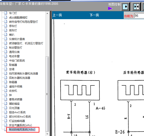 05年长丰猎豹制动系统电路图