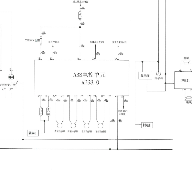 2009年南京依维柯ABS电路图