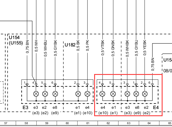 2011年奔驰ML350倒车灯电路图