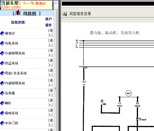 2001-2005年奥迪A6电路图