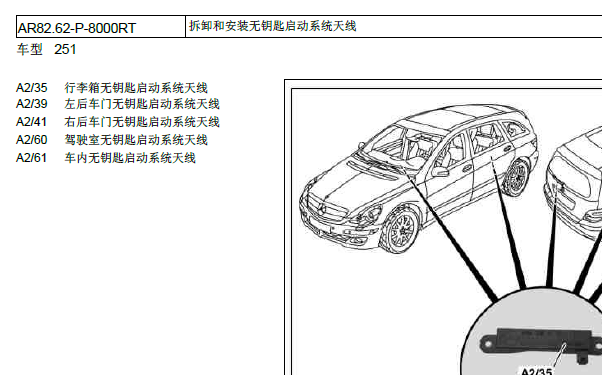 2011年奔驰R350天线位置