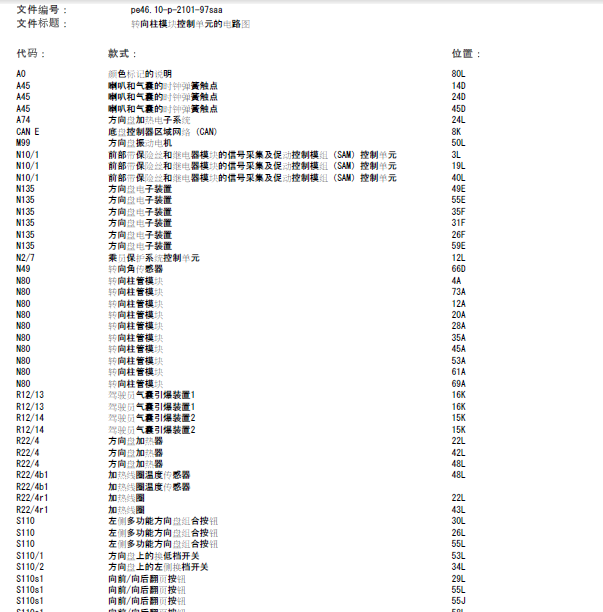 10年奔驰S350L 转向线路图