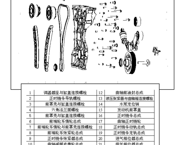 12年悦翔发动机正时链条资料