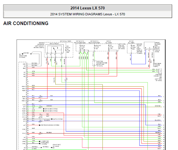 2014年凌志LX570电路图