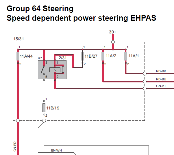 2015年沃尔沃XC60 转向系统电路图