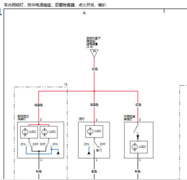 16年本田竞瑞室内灯电路图