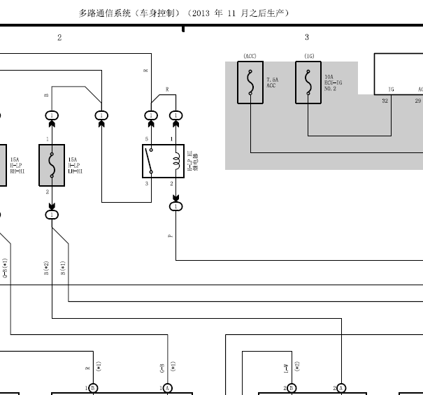 14年丰田普拉多车身电路图