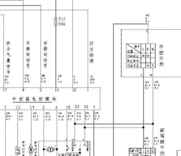 2011年哈佛M2中控锁线路图