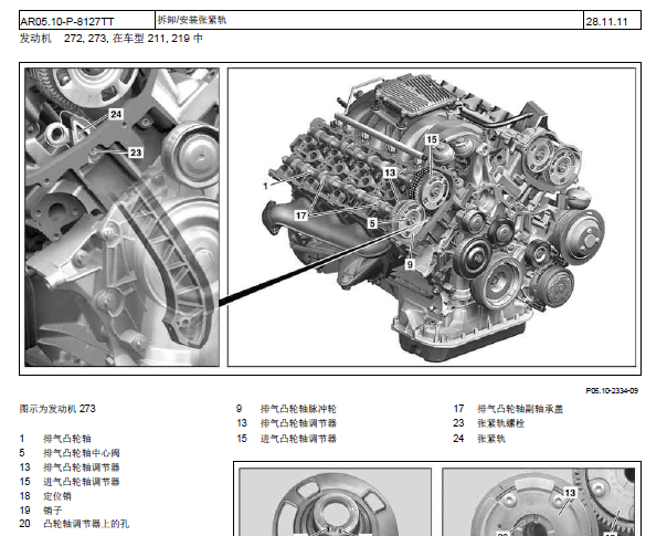 2007年奔驰E230正时