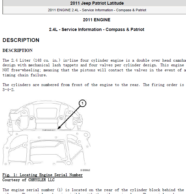 11年自由客发动机维修手册