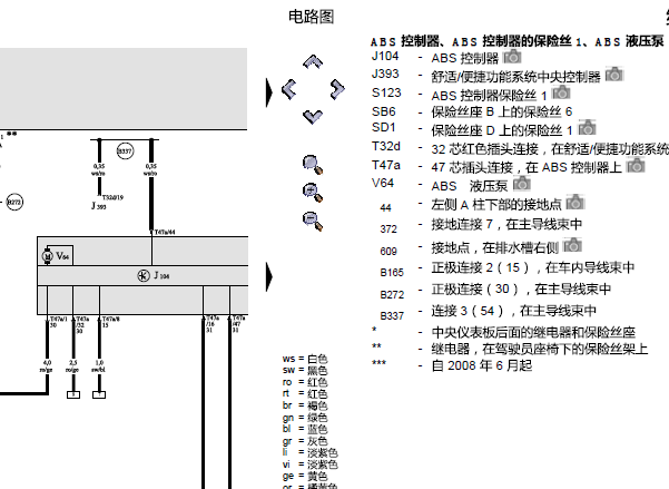 2012年奥迪Q7 ABS电路图