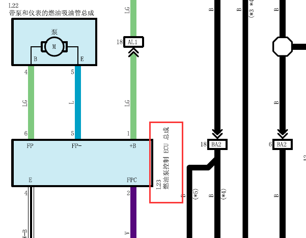 丰田1ZR发动机油泵电路图