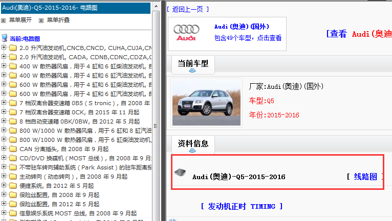 2015-2016年奥迪Q5电路图