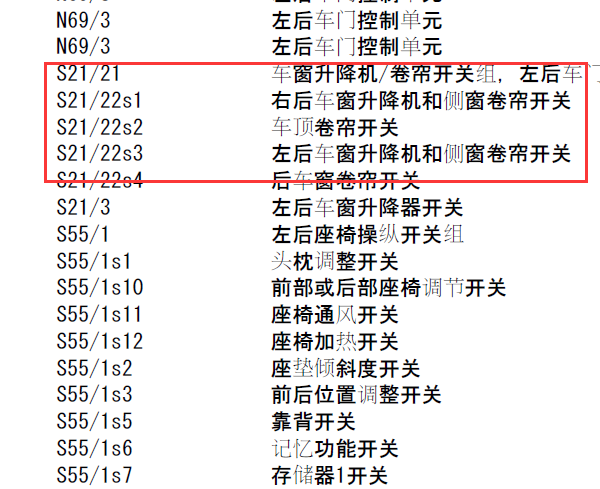 2010年奔驰S300L 遮阳帘电路图