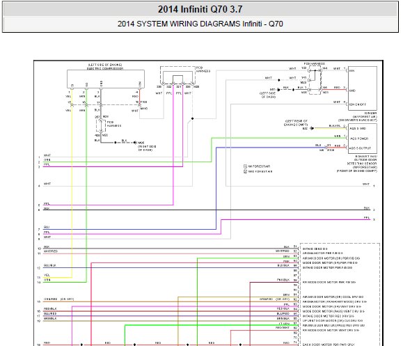 2014年英菲尼迪Q70电路图