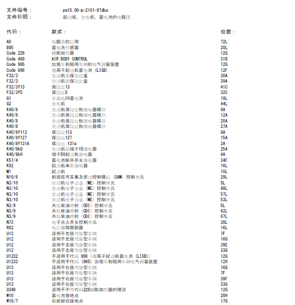 17年奔驰E300L启动线路图