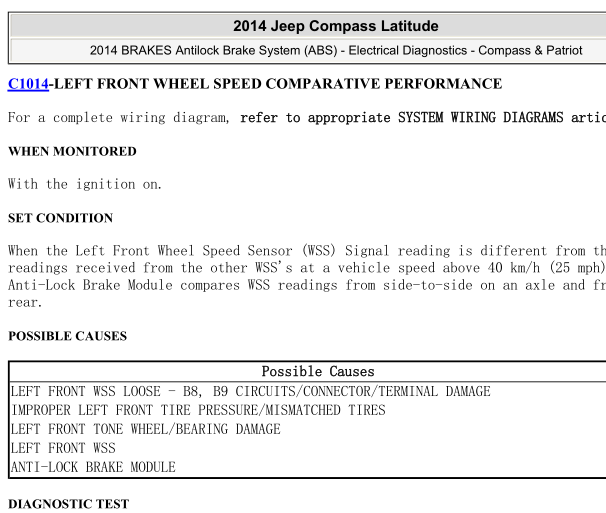 14年指南者C1014故障码资料