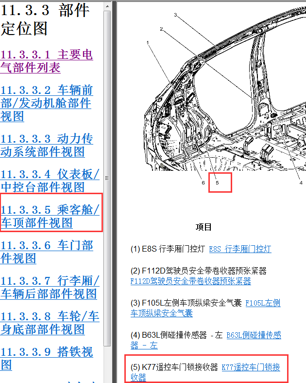 2015年别克昂科拉遥控接收天线位置