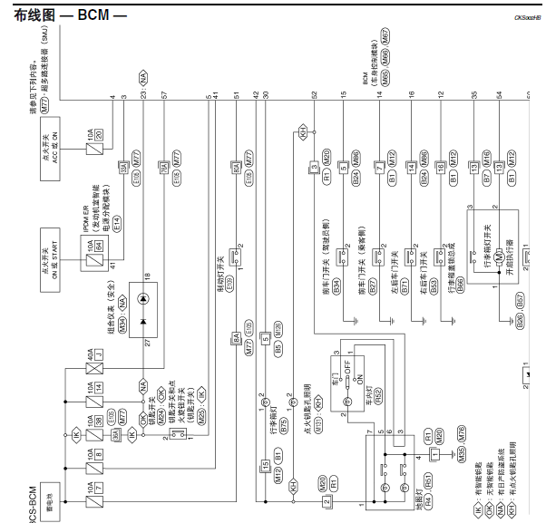 09年日产轩逸车身电路图