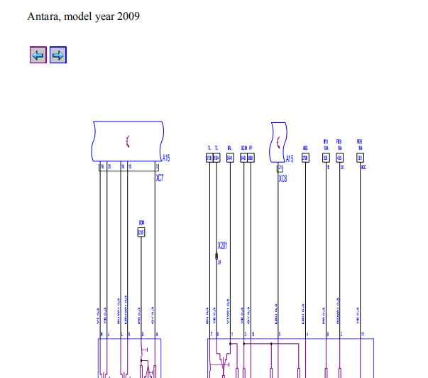 2009年欧宝安德拉ABS电路图