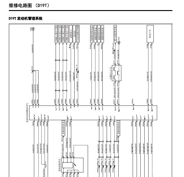17年上汽大通G10发动机电路图