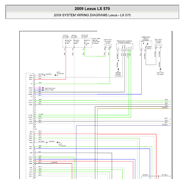 09年凌志LX570悬挂电路图