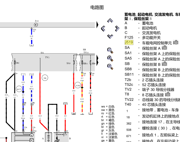 13年途观J519电路图