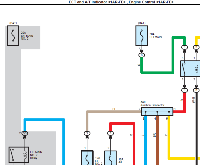 2010年凌志RX270 1AR发动机电路图
