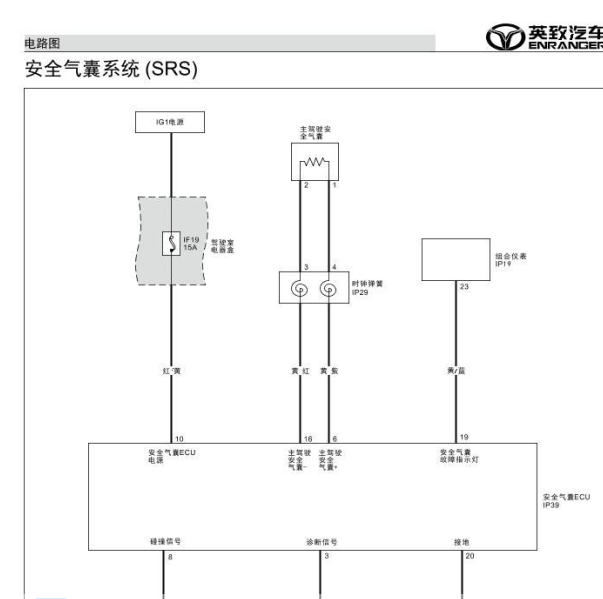 潍柴英致727气囊线路图