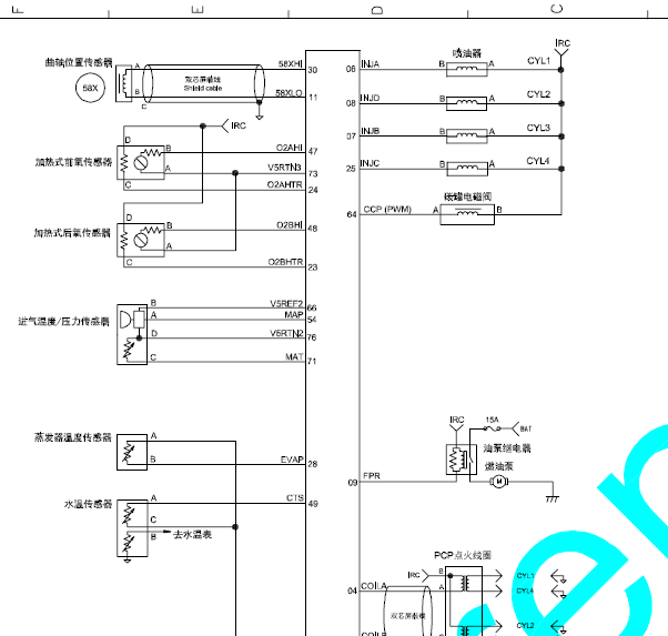 东风风光DK15发动机线路图
