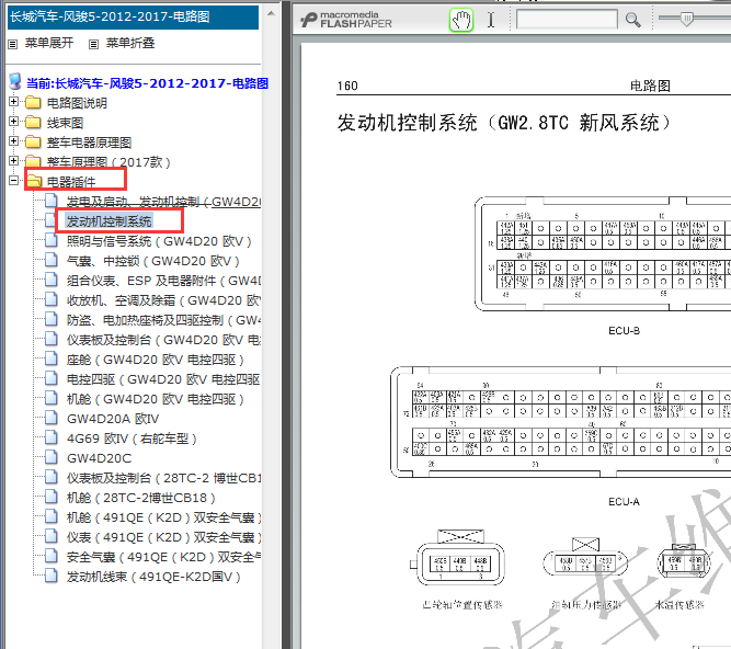 2012-2015年长城风骏5发动机针脚