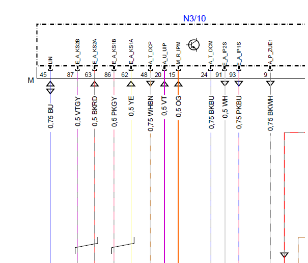 2010年奔驰E300发动机电路图